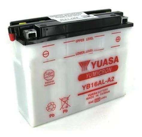 Bateria Para Moto Yb16al a2 12v 16ah Yuasa Sin Acido Meses sin interés