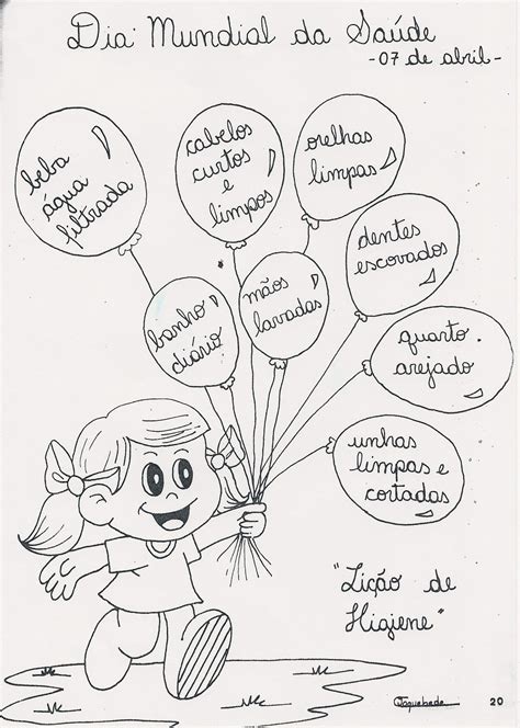 Dia Da Saude Para Colorir