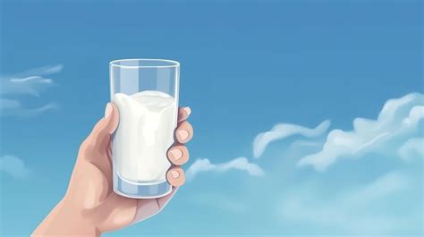 Día mundial de la leche un vaso de leche en la mano generativo ai