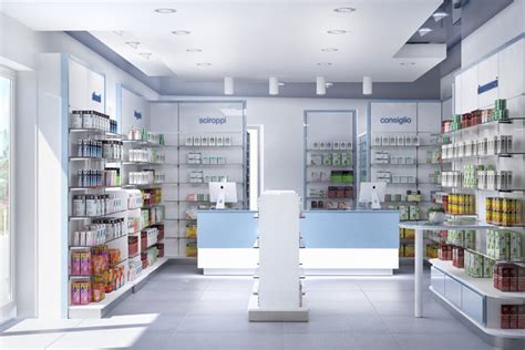 Render Di Progetto Farmacia Komar By Afk Arredamenti Per Farmacie