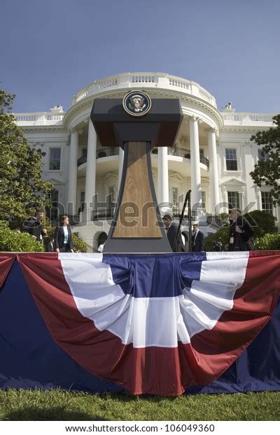 Presidential Seal On Podium Front South Stock Photo (Edit Now) 106049360