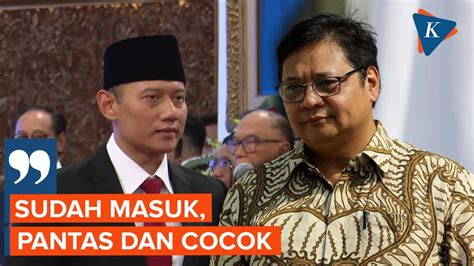 Ahy Jadi Menteri Airlangga Klaim Sudah Waktunya Demokrat Masuk