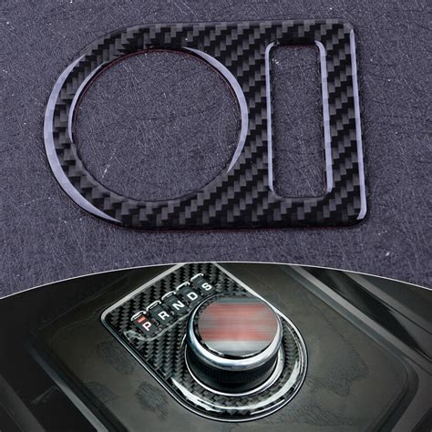 Carbon Fiber Interior Gear Shift Frame Trim Cover Fit For Jaguar Xe Xf