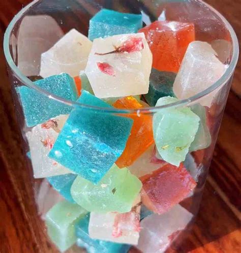 Kohakutou (Japanese crystal candy) Recipe - flavored with Juice