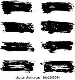 Black Line Grunge Brush Strokes Ink Stock Vector Royalty Free