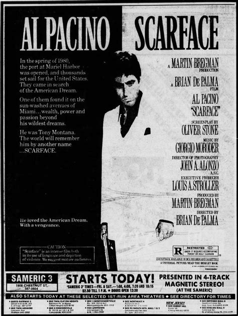 Scarface 1983 Go To The Cinema Film Poster Design Movie Prints