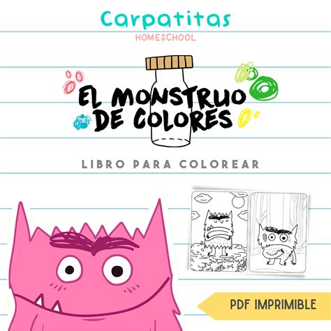 El Monstruo De Colores Para Colorear Pdf Para Imprimir Salduu