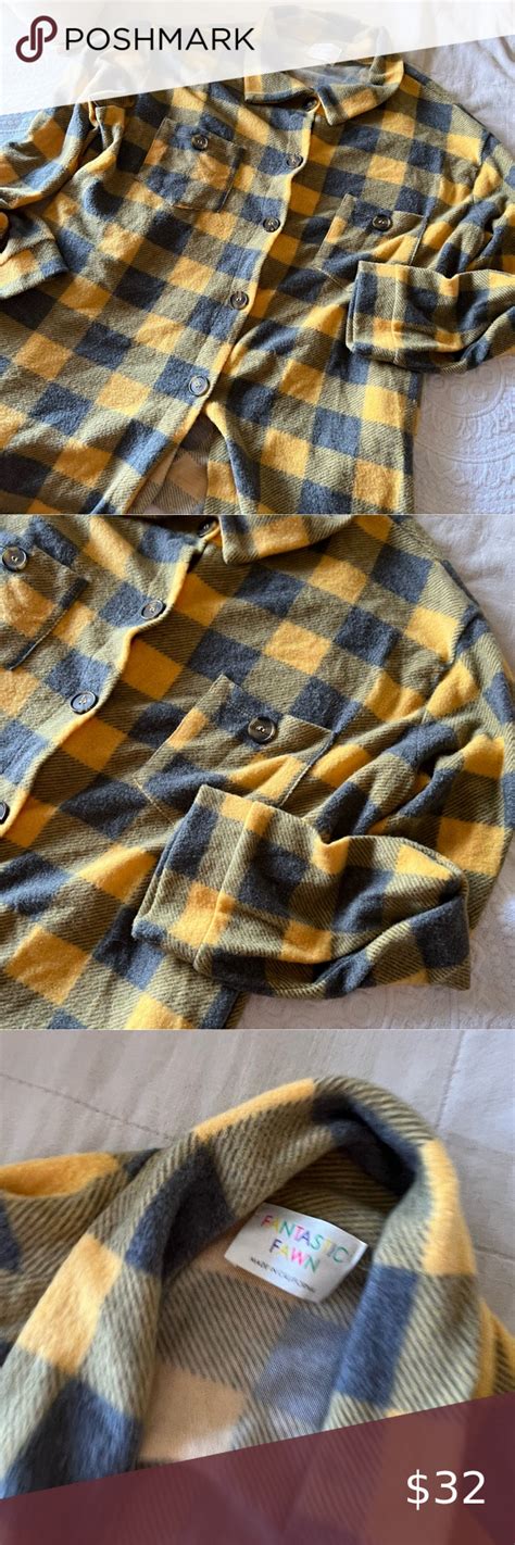 Fantastic Fawn Fleece Plaid Flannel Button Down Shacket Fleece Plaid Plaid Flannel Flannel