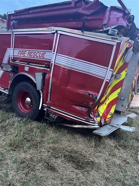 fire truck hit by plane 1