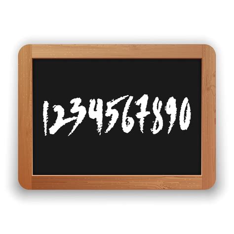 Premium Vector Vector Hand Drawn Numbers On A Blackboard