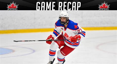 CCHL Recap | Nationals Win Tuesday Evening | CCHL- Central Canada ...