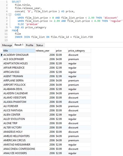 Using The Sql Case Statement