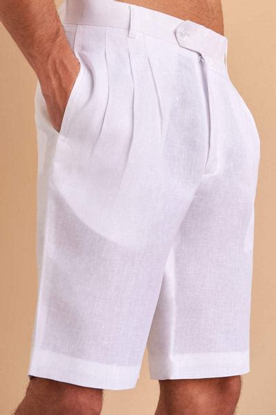 Facil Blanco Adnan Pants White Linen Shorts