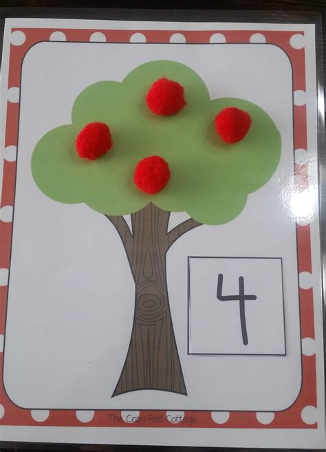 The Cozy Red Cottage Apple Tree Counting Mat