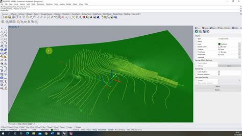 Terrain Modelling From Contour Lines In Rhino Tutorial Youtube