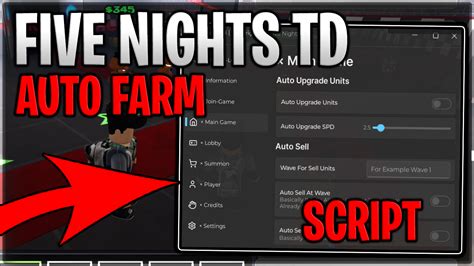 [steampunk] Five Nights Td Script Auto Farm Auto Upgrade And Place