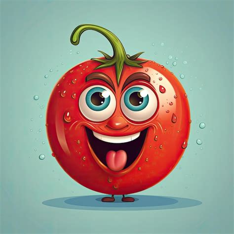 Premium Ai Image D Illustration Of Tomato Character That Is Drawn In