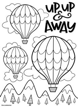 Hot Air Balloons Coloring Page By Mrs Arnolds Art Room TpT