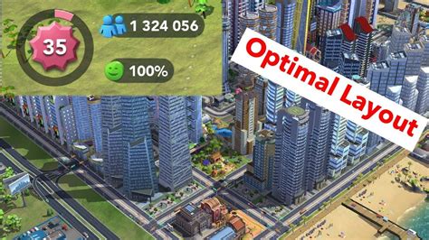 SimCity Buildit OPTIMAL Layout 1 4M Population At Level 35 YouTube