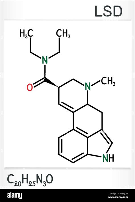 Lysergic Acid Diethylamide Lsd Molecule It Is A Hallucinogenic Drug