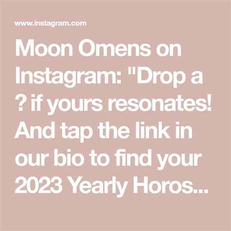 Moon Omens On Instagram Drop A If Yours Resonates And Tap The Link