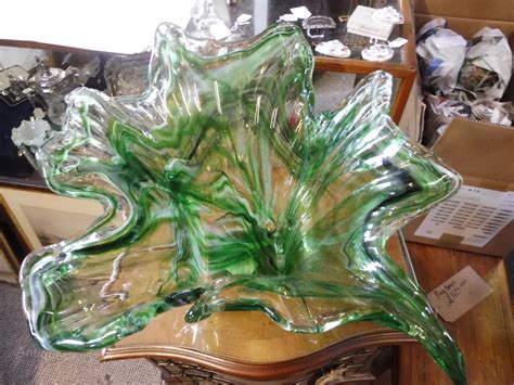 Antiques Atlas Large Green Medina Art Glass Centrepiece