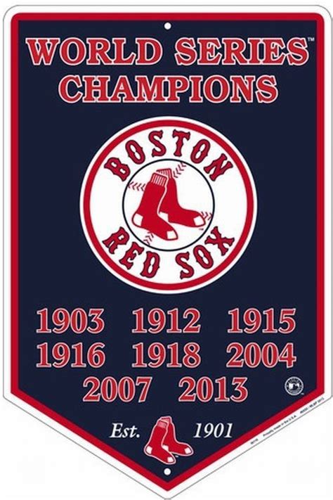 Boston Red Sox MLB World Series Champions Metal Banner Sign | eBay