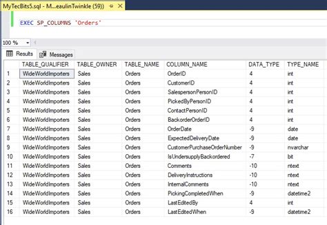 Sql Get Table Columns And Types Free Word Template