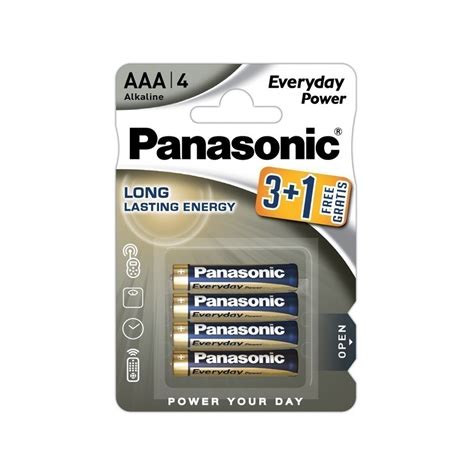 Алкални батерии PANASONIC AAA LR03 1 5V 4 бр топ цена dshome bg