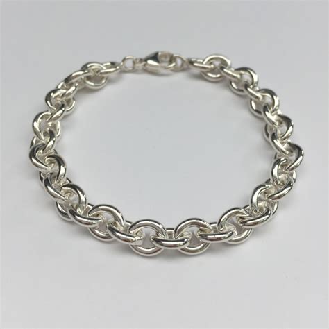 Bracelet maille forçat ronde en argent massif Acheter à Douai