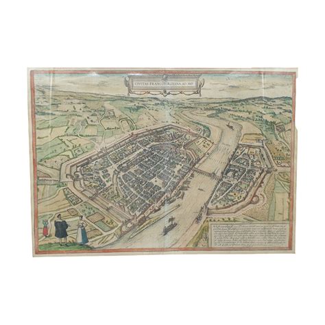 Frankfurt Map - Frankfurt am Main by Georg Brau... | Antikeo