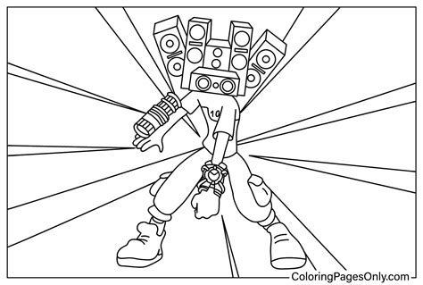 Ben 10 Titan Speakerman Coloring Page Free Printable Coloring Pages