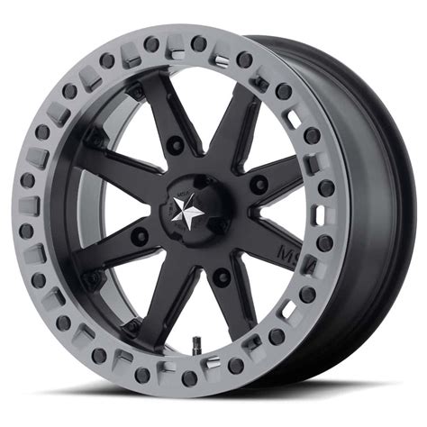 MSA M31 LOK2 BEADLOCK WHEEL SATIN BLACK WITH GRAY RING UTV Canada