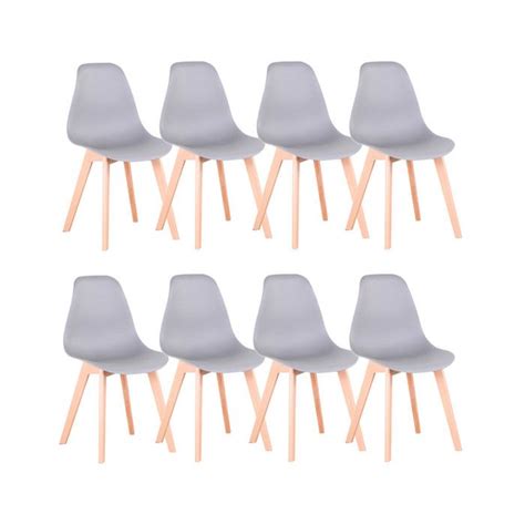 BenyLed Lot de 8 chaises de Salle à Manger avec Assise en PP et Pieds