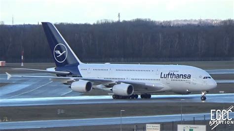 Lufthansa A380 800 New And Old Livery Take Off And Landing At Munich