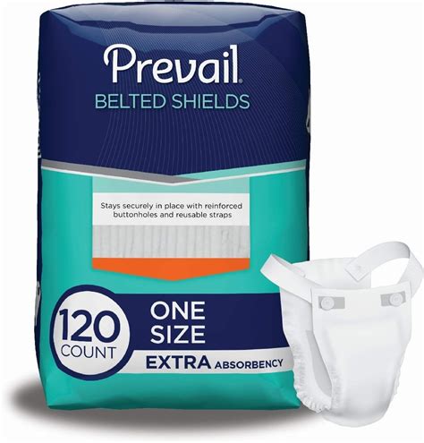 Prevail Incontinence Unisex Belted Shields Disposable