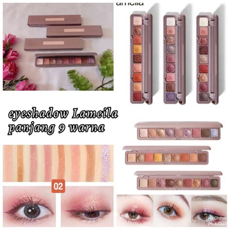 Jual Lameila Eyeshadoow Warna Palette Pigmented Glitter Eyeshadow