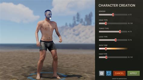 If Rust Were To Have A Character Creation Menu [concept] R Playrust