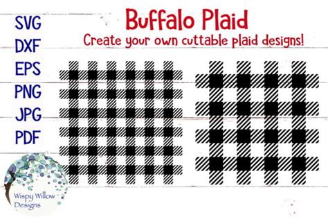 Buffalo Plaid SVG Bundle Graphic by WispyWillowDesigns - Creative Fabrica