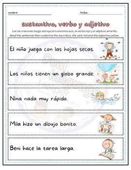 Sustantivos Verbos Y Adjetivos By Savvy In Primary Tpt Hot Sex Picture