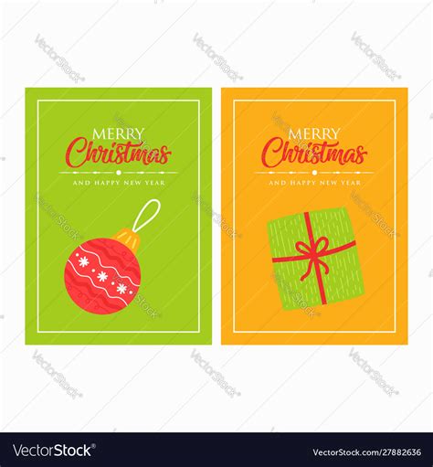 Christmas greeting cards winter holiday card Vector Image