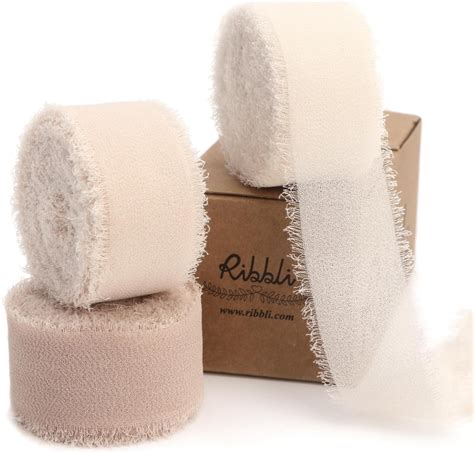 Amazon Ribbli Nude Ribbon Inch X Rolls Total Yards Cream Nude Beige Handmade Fringe