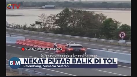 Viral Emak Emak Nekat Geser Barier Putar Balik Fortuner Di Tol Sumsel