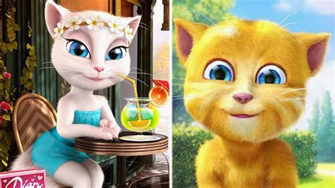 My Talking Angela In Paris My Talking Cat Ginger 2 New Gameplay For