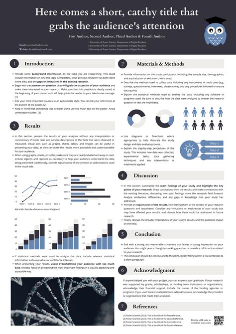 Scientific Conference Poster Template Canva To Present Your Study In