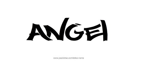 Angel Name Tattoo Designs