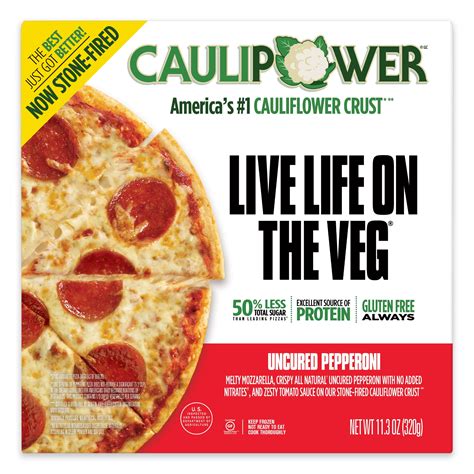 Caulipower Cauliflower Crust Pepperoni Zesty Tomato Sauce Pizza Frozen