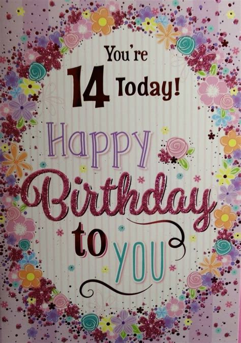 £199 Gbp Birthday Card For 14 Years Old Girl Greeting Good Quality