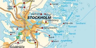 Estocolmo mapa de Estocolmo no mapa Södermanland e Uppland Suécia