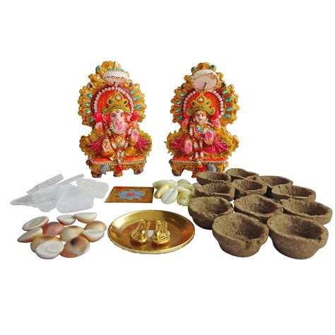 Buy 9DzineEco Friendly Terracotta Laxmi Ganesha Idol Murti Lakshmi